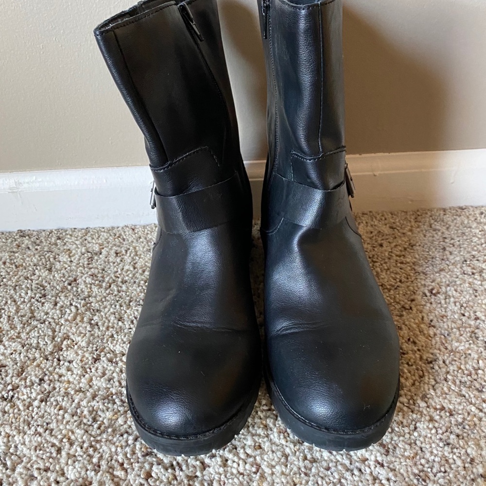 Black Biker Boots
